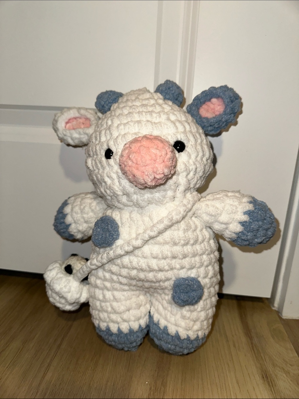Handmade Plush Crochet Cow